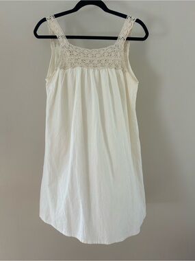 Crochet Yoke nightgown or lounge tunic